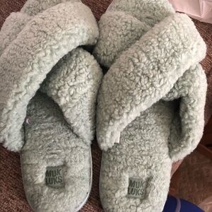 Muk Luks Women's Slippers in Light Green